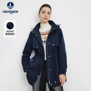 Navigare意大利小帆船女士中裝風(fēng)衣干練工裝外套2331543506 海軍藍 XL 