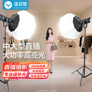 漾菲斯YS19專業(yè)直播補光燈 常亮led拍攝打光燈球形柔光燈箱600W大功率攝影棚拍照主播美顏嫩膚短視頻設(shè)備