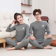 麥科貝爾兒童100%純棉秋衣手套男童童寶寶打底衫保暖手套套裝全棉毛衫手套 純色灰 100推薦身高85-95cm