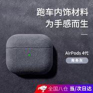 UECYXOP適用airpods4代蘋(píng)果耳機保護套翻毛皮保護套高級感商務(wù)簡(jiǎn)約防摔防滑耐磨四代全包觸感溫和 【商務(wù)灰】毛絨手感-耐臟防摔可無(wú)線(xiàn)充電 Airpods 4代保護套【送掛鉤】
