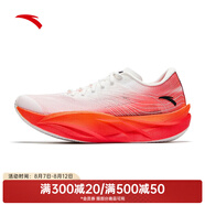 安踏（ANTA）C202 6代丨馬拉松碳板競速跑鞋 【男款】紙莎白/熒光艷紅/橘-3 42