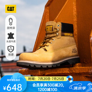 CAT卡特大黃靴馬丁靴男靴牛皮面固特異戶外工裝登山靴P725756O1EDC25 經(jīng)典款 43
