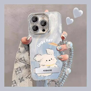 千語(yǔ)殼 適用華為P30手機殼p30pro新款女幸運小狗2025年自帶閃鉆鏡頭膜軟邊硬殼全包防摔散熱保護套高級感 銀色J-飛盤(pán)小狗A+彩鉆掛繩+字母支架 華為P30