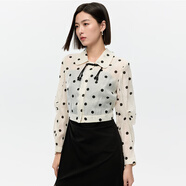 飄蕾（peoleo）2025夏季新品商場同款萊賽爾波點(diǎn)好看百搭小衫連衣裙 國風(fēng)波點(diǎn)款 XS