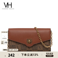 VANESSA HOGAN VH女包太陽神系列貝倫信封包輕奢斜挎包鏈條包七夕禮物送女友 棕色