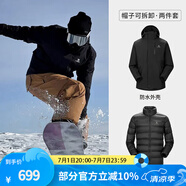駱駝（CAMEL）三防沖鋒衣戶外登山服防風(fēng)防水防污三合一運(yùn)動(dòng)外套 AD12263514Y,羽絨內(nèi)膽幻影黑男女 XL