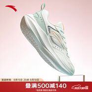 安踏（ANTA）飛夢(mèng)女鞋跑步鞋2025輕質(zhì)緩震跑鞋網(wǎng)面透氣女士 象牙白/泡沫綠-2 37.5