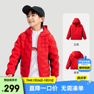 安踏兒童羽絨服男童女童冬季新款保暖舒適防風(fēng)大童裝輕薄管道羽絨內(nèi)膽 經(jīng)典紅-3 100 cm/小童