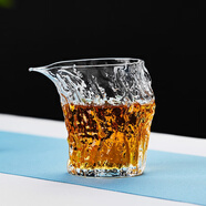 RSRDDY綠昌明加厚玻璃公道杯分茶器耐熱功夫茶具配件茶海透明帶嘴 樹樁公道杯約310ml