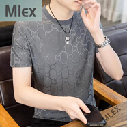 MLEX豪爵保羅冰絲冰感短袖.t恤男2025新款夏季薄款潮流男裝 灰色 L 100-120斤左右