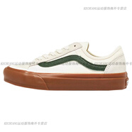 VANS范斯Style136VR3生膠軟鞋墊低幫小白帆布鞋VN0A4BX9BOM 白綠VN0A4BX9BOM 【正碼正拍不偏 36