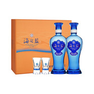 洋河藍色經典 禮盒裝 濃香型白酒 送禮宴請 42度 480mL 2瓶 海之藍禮盒