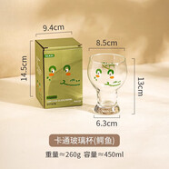 胖東來(lái)品質(zhì)古怪玻璃杯原創(chuàng  )啤酒杯個(gè)性豬豬女生可愛(ài)家用牛奶果汁飲 卡通玻璃杯-鱷魚(yú)