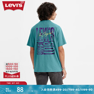 Levi's【商場(chǎng)同款】李維斯男士短袖藍(lán)色T恤 藍(lán)色 M