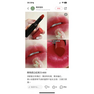 阿瑪尼（ARMANI） 紅管唇釉501 400中小樣試色卡206 103權利104玫瑰豆沙 權利細黑唇膏#400小樣1.4g