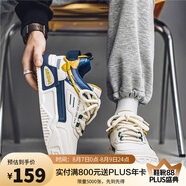 森馬厚底增高百搭男鞋2025新款秋季低幫休閑鞋板鞋舒適耐磨戶外運動鞋 米藍(lán)色 44