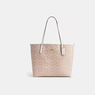 蔻馳（COACH）奢侈品女包CITY33大容量托特包單肩包沙黃色【品牌授權】禮物