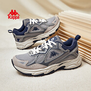 KAPPA卡帕男鞋厚底老爹鞋2025新款冬季百搭運動(dòng)潮流復古跑步休閑鞋子男 鯊魚(yú)灰/駝絲綿棕/莫蘭迪藍; 43