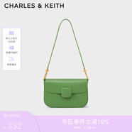 CHARLES&KEITH方扣KOA小方包單肩包包女包女士女送女友七夕禮物CK2-20270818 Green綠色 M