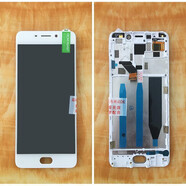 覺口適用note6屏幕總成帶框顯示觸摸一體魅藍M6 NOTE屏m721q后蓋 單片屏幕沒送膠水裝框不保