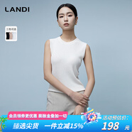 藍(lán)地（LANDI）[通穿三季]LANDI圓領(lǐng)無袖修身針織衫女吊帶背心內(nèi)搭2024春夏新品 米白色 M