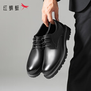 紅蜻蜓皮鞋25秋冬真皮德比鞋男士商務(wù)正裝皮鞋結(jié)婚新郎鞋WTA45062黑色41