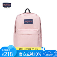 JANSPORT杰斯伯書包輕便雙肩包男女旅行包簡(jiǎn)約背包電腦包學(xué)生校園 4QUT7N8蜜蠟粉-側(cè)邊袋
