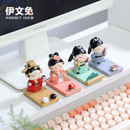伊文兔（THE RABBIT IVEN）創(chuàng)意國(guó)風(fēng)手機(jī)支架辦公室小擺件西安伴手禮文創(chuàng)禮物七夕情人節(jié)禮物 大唐盛世手機(jī)架全套4個(gè)-禮盒裝