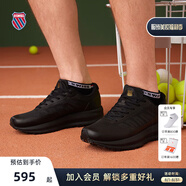 蓋世威（K·SWISS）【秀場(chǎng)同款】運動(dòng)鞋男鞋夏季網(wǎng)面透氣新款時(shí)尚潮流休閑跑鞋9272 030純黑/夢(mèng)幻金030純黑/夢(mèng)幻金 43