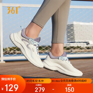 361°運動鞋女秋季網(wǎng)布透氣健身輕便休閑厚底慢跑步鞋子女682232210-5