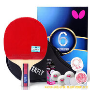 蝴蝶（Butterfly）六星級乒乓球拍直拍雙面反膠專(zhuān)業(yè)比賽單拍601內含拍套