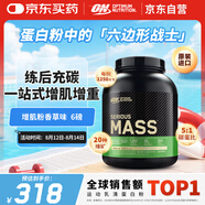 ONMASS增肌粉蛋白粉6磅 香草味 美國進(jìn)口 瘦人健身塑型增重