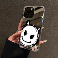 班美蘿金成帝同款小惡魔iPhone16promax鏡面手機(jī)殼12李濬榮151413韓國(guó)XR 鏡面線條惡魔 蘋(píng)果6P/6Splus