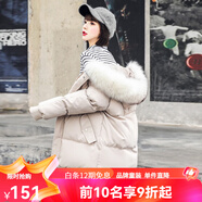 迪士尼（Disney）12女大童外套秋冬少女13高初中學(xué)生14加厚棉衣女孩15歲羽絨棉服16 1米白色棉服 80 S 建議體重65-80斤