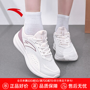 安踏流云｜運(yùn)動(dòng)鞋女鞋夏季網(wǎng)面透氣跑步鞋厚底減震訓(xùn)練鞋健身跳繩鞋 【網(wǎng)面透氣】白/紫5512-1 37.5 (235mm)