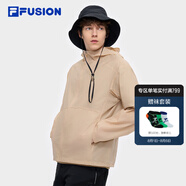 斐樂（FILA）FUSION斐樂潮牌梭織外套男子女子2025夏新款時尚休閑防曬連帽上衣 蛋黃棕-BN S