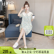 絲柏舍娃娃領(lǐng)連衣裙2025夏裝新款女裝蕾絲設計寬松腰氣質(zhì)短裙
