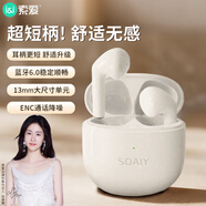 索愛（soaiy）SR2 真無線藍牙耳機降噪雙耳入耳式運動跑步游戲通用于華為蘋果vivo小米oppo榮耀手機白色