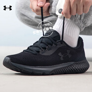 安德瑪（Under Armour）官方男鞋 秋季新款運動(dòng)鞋子緩震輕便休閑鞋軟底透氣低幫跑步鞋男 現貨速發(fā)【黑色】建議拍大一碼 41 /260mm