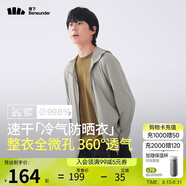 蕉下（beneunder）防曬衣男薄外套防紫外線透氣戶外釣魚休閑高彈春夏AS10524灰L