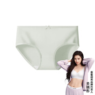 香蜜閨秀新疆棉女士?jī)?nèi)褲7A抗菌底襠超薄無(wú)痕中腰防夾臀舒適透氣三角褲 豆綠 1條 XL : 120~145斤