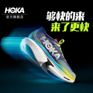 HOKA ONE ONE 男女款夏季專業(yè)競速跑鞋CIELO X1耐磨穩(wěn)定透氣回彈 夜空色/淡綠色 44.5