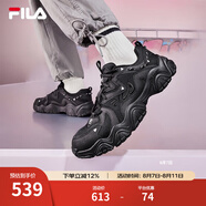 FILA 斐樂貓爪鞋4代女鞋老爹鞋情侶運動鞋復古時尚休閑鞋網(wǎng)面透氣 【男款】黑-BK 40