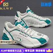 KLWP香港正品男鞋輕奢老爹鞋男新款潮流百搭運動鞋男防滑耐磨休閑鞋男 綠色(網(wǎng)面款) 39 (245mm)