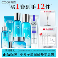 高姿（COGI）水乳護膚品套裝玻尿酸水活透潤補水保濕化妝品禮盒旗艦款 五件套+涂抹面膜