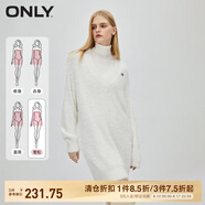 ONLY春季時(shí)尚寬松高領(lǐng)馬海毛短裙針織連衣裙女|123446003 A06 積雪白色SNOW WHITE 2XL 180/96A