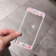 旻妍適用蘋果4S手機(jī)膜iPhone5SE鋼化膜6plus浮雕7軟邊8全屏卡通可愛貼膜 小廚師巴拉 iphone6plus