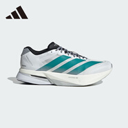 阿迪達(dá)斯 （adidas）跑步鞋男鞋 秋季新款波士頓13輕便緩震回彈競(jìng)訓(xùn)玻纖柱跑鞋 白/純藍(lán)綠色/淡灰 40