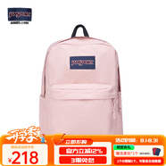 JANSPORT杰斯伯書包輕便雙肩包男女旅行包簡約背包電腦包學(xué)生校園 4QUT7N8蜜蠟粉-側(cè)邊袋