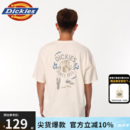 dickies純棉短袖T恤男夏季款寬松涼感半袖上衣美式體恤潮流男裝DK0A87DC 奶油色 L